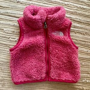 North face fuzzy vest